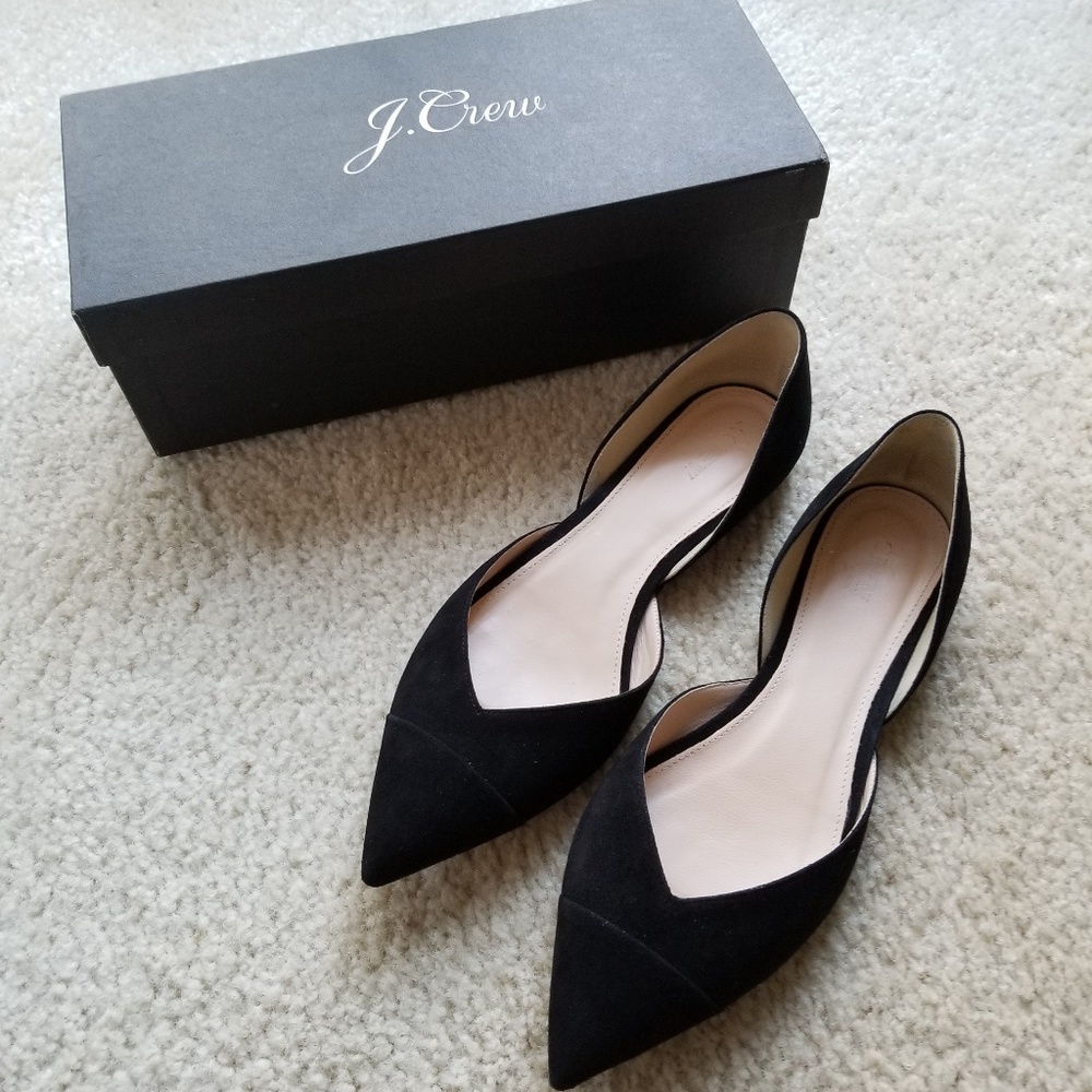 JCrew Sadie Flats in Suede, size 9.5